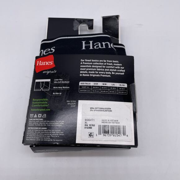 Hanes Originals Men’s Stretch Trunk Boxer Brief Underwear Red 1 Pack Size XL - Picture 3 of 4